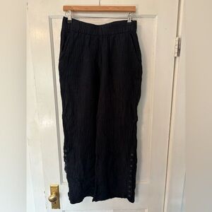 Soft Surroundings Navy Textured Pants